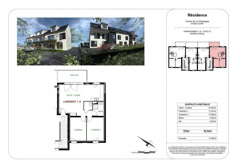 Appartement - 65 m² - 3 pièces