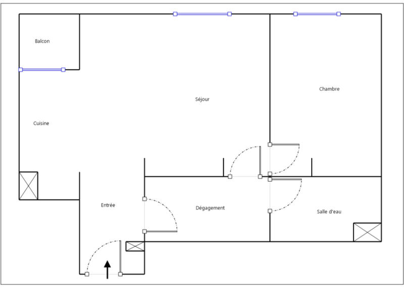 Appartement - 57 m² - 2 pièces