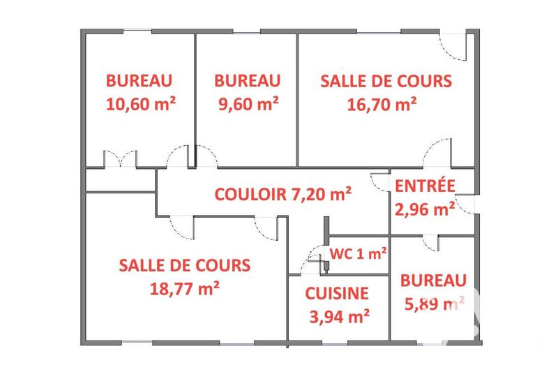Appartement - 77 m² - 5 pièces