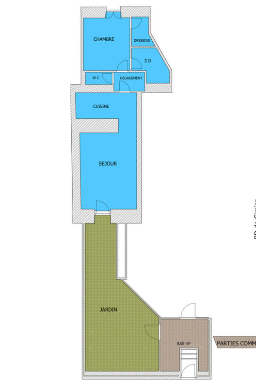 Appartement - 43 m² - 2 pièces