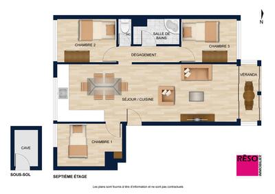 Appartement - 84 m² - 4 pièces