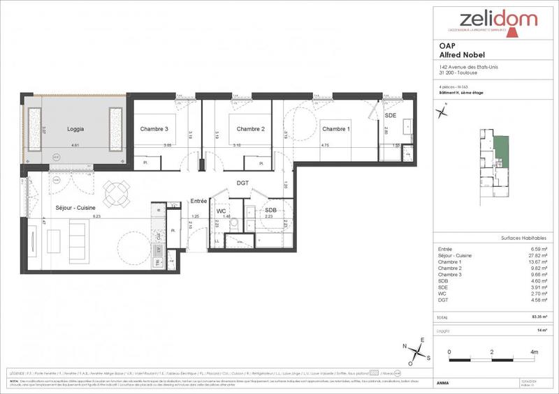 Appartement - 47 à 88 m² - 4 pièces