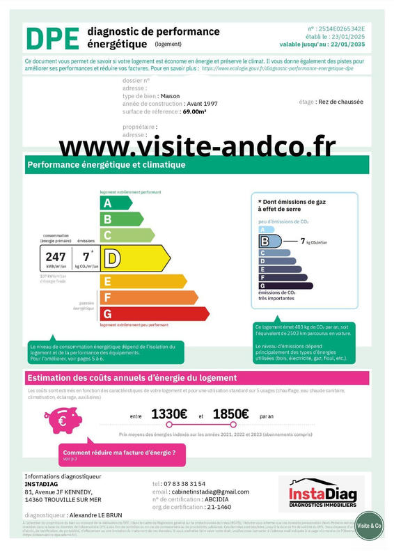 Maison - 68 m² - 4 pièces