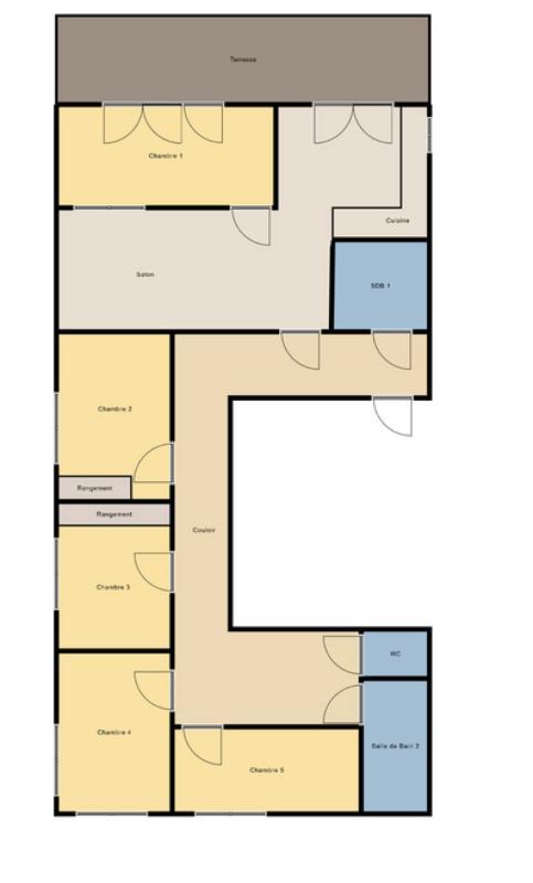 Chambre - 18 m² - 6 pièces