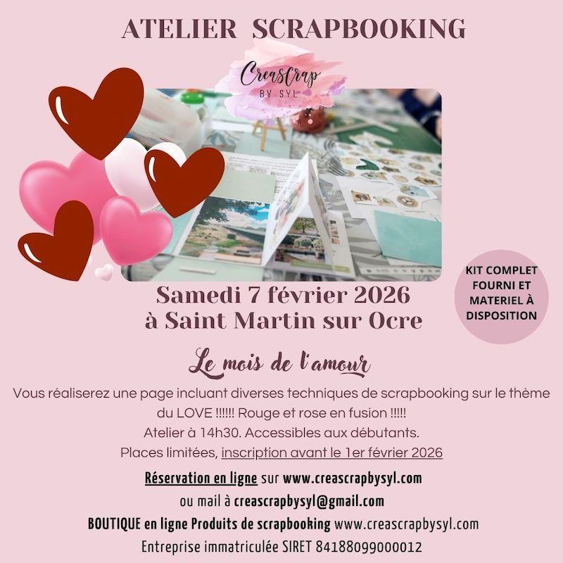 Atelier Scrapbooking - le mois de l'amour