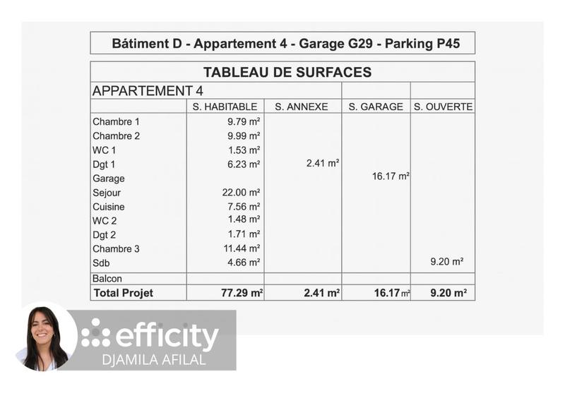 Appartement - 77 m² - 4 pièces