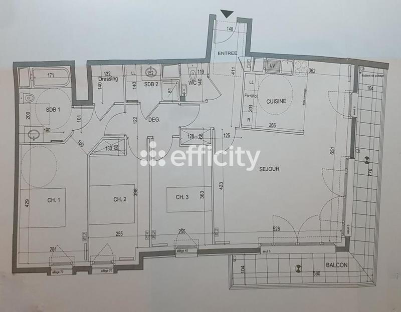 Appartement - 92 m² - 4 pièces