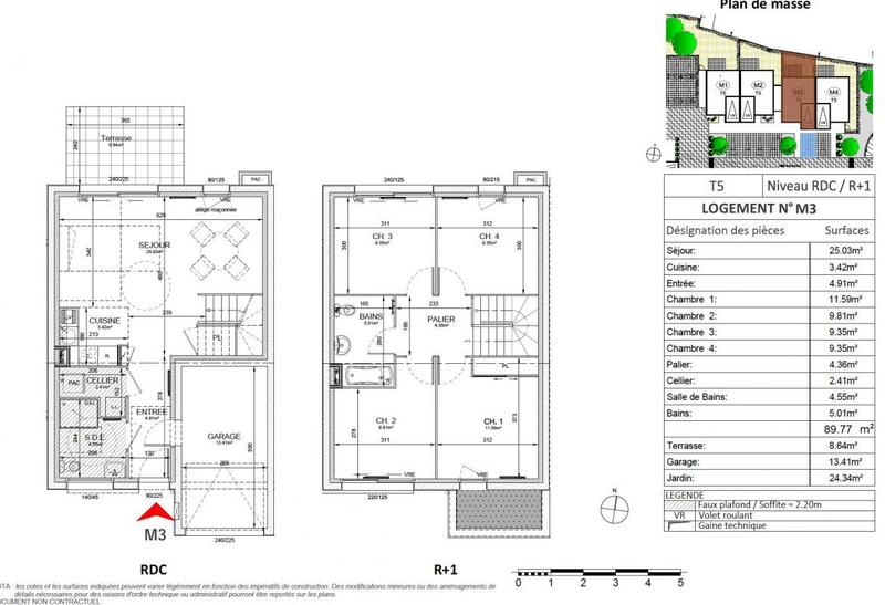 Appartement - 89 m² - 5 pièces