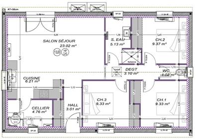 Maison - 75 m² - 5 pièces