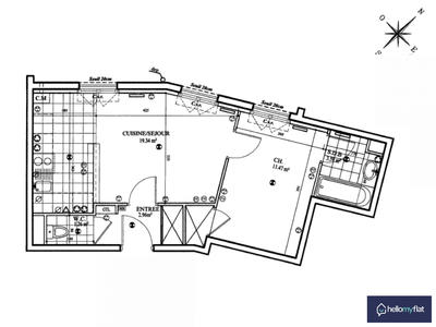 Appartement - 39 m² - 2 pièces