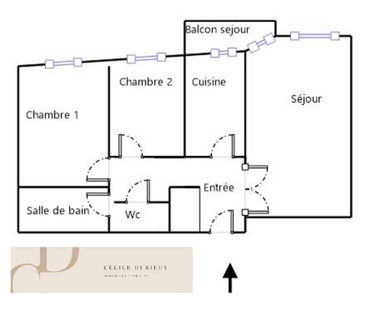 Appartement - 65 m² - 3 pièces
