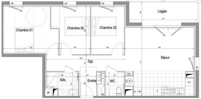 Appartement - 75 m² - 4 pièces