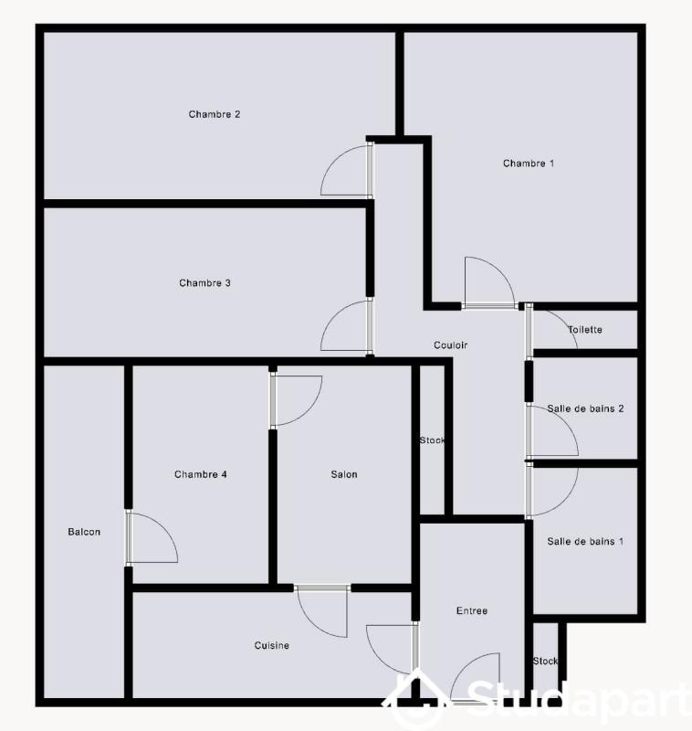 Chambre - 16 m² - 1 pièce