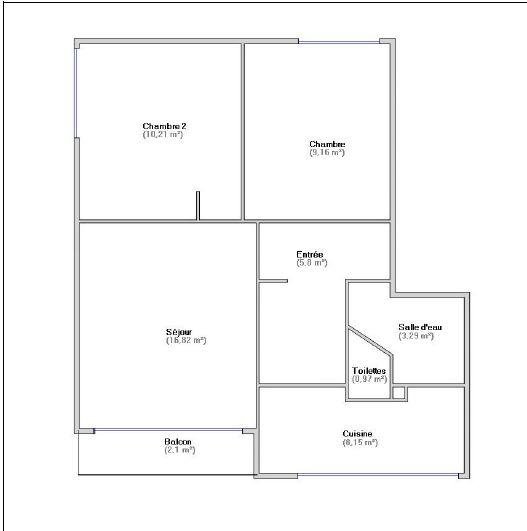 Appartement - 54 m² - 3 pièces