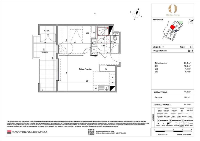 Appartement - 44 m² - 2 pièces