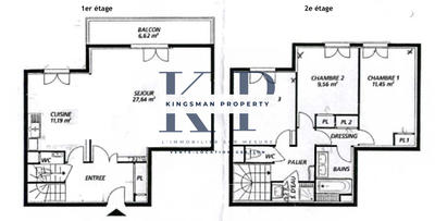 Duplex - 92 m² - 4 pièces