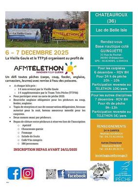 Défi toutes pêches de la Vieille Gaule au profit du Téléthon