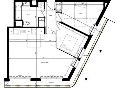 Appartement - 72 m² - 3 pièces