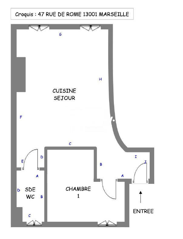 Appartement - 44 m² - 2 pièces