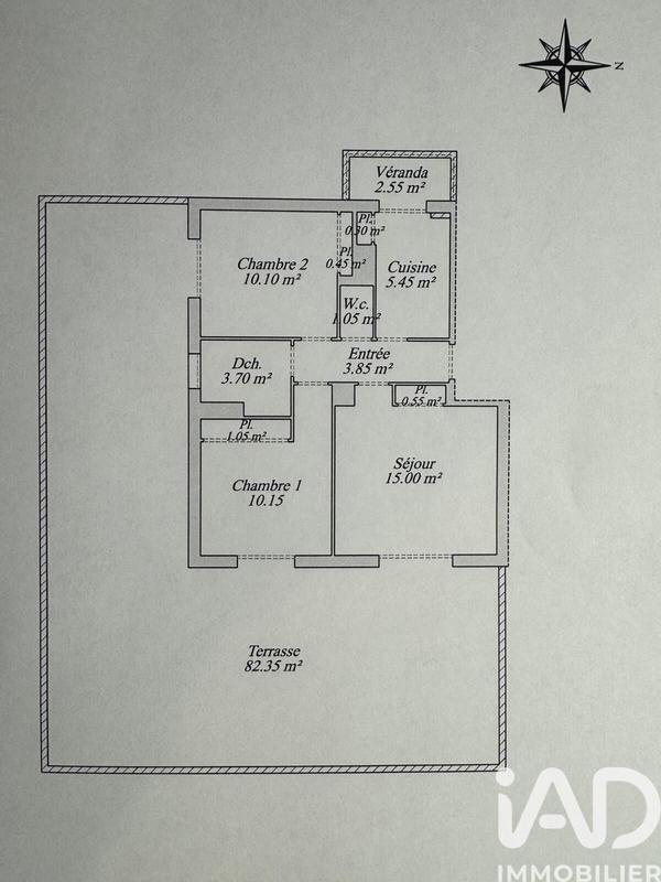 Appartement - 52 m² - 3 pièces