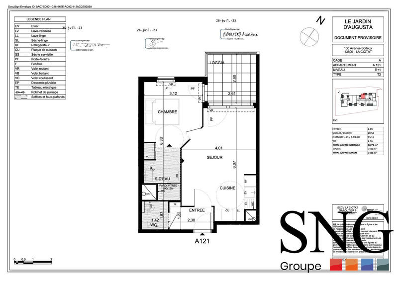 Appartement - 41 m² - 2 pièces