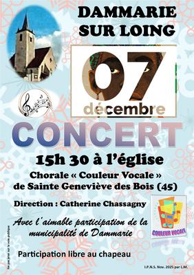 Concert avec la chorale &quot;Couleur vocale&quot;