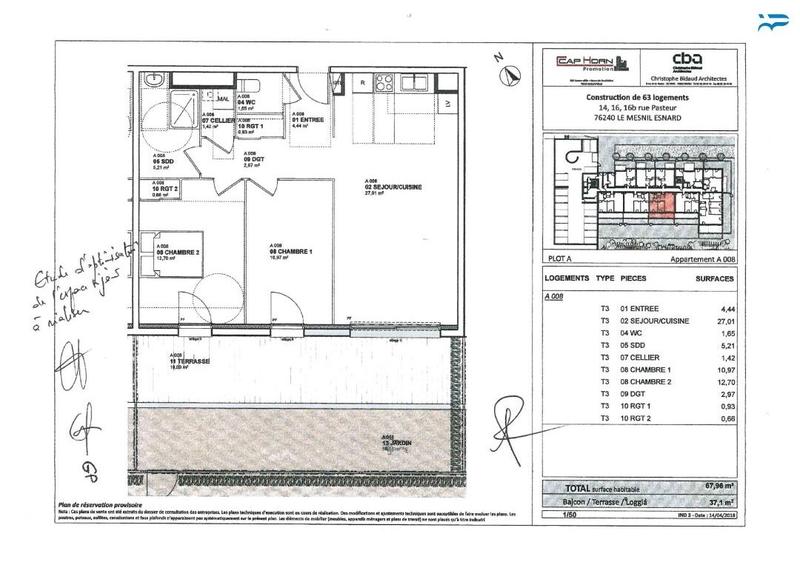 Appartement - 68 m² - 3 pièces