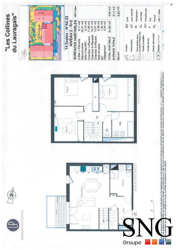 Appartement - 92 m² - 4 pièces