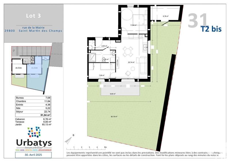 Appartement - 51 m² - 3 pièces