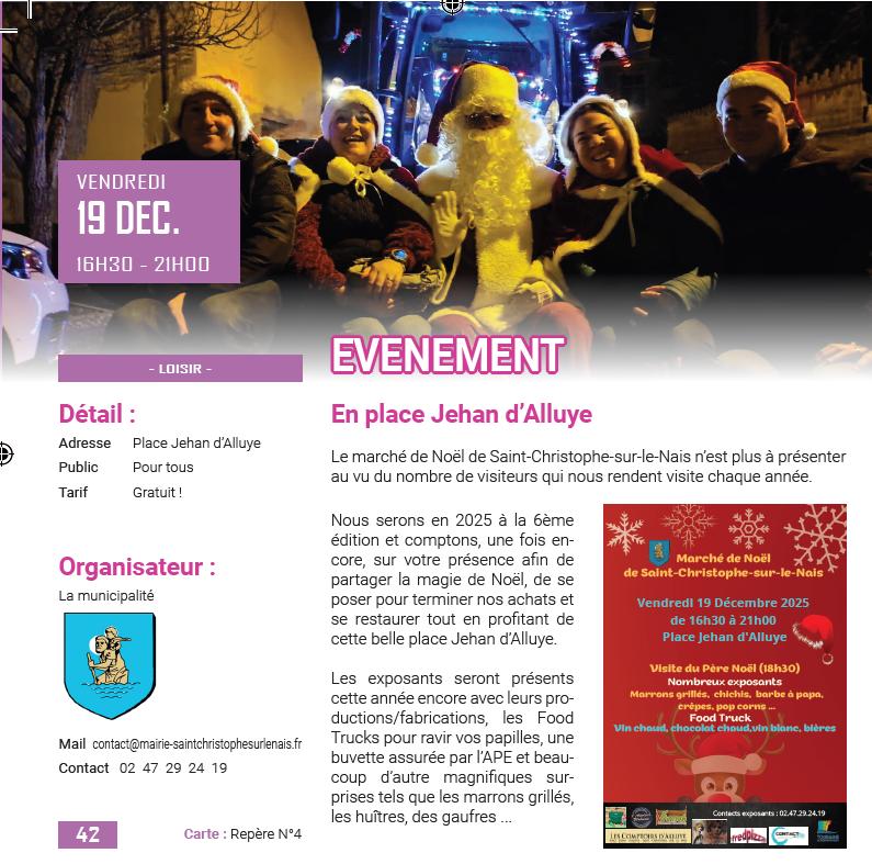 Marché de Noël de Saint Christophe Sur le Nais
