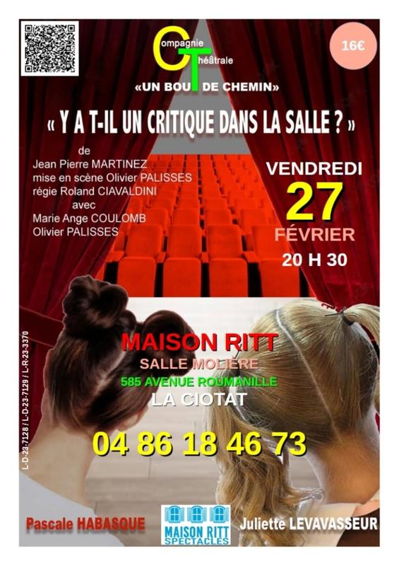 Spectacle comique y a-t-il un Critique dans la Salle ? par la compagnie un Bout de Chemin