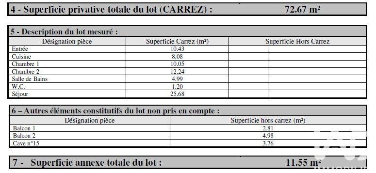 Appartement - 73 m² - 3 pièces