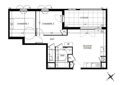 Appartement - 55 m² - 3 pièces