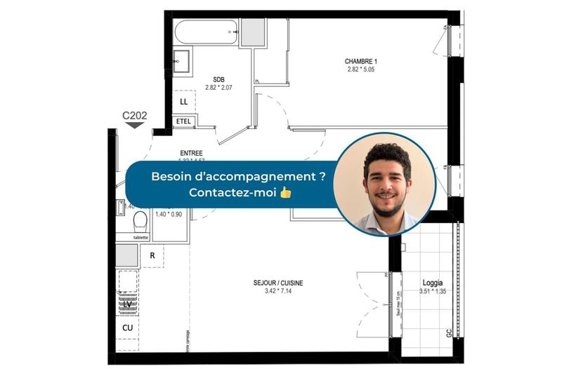 Appartement - 63 m² - 3 pièces