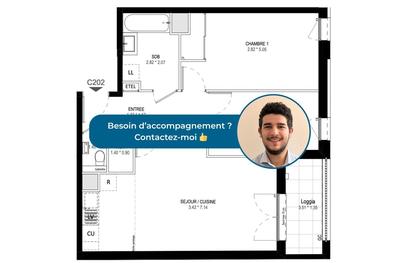 Appartement - 63 m² - 3 pièces