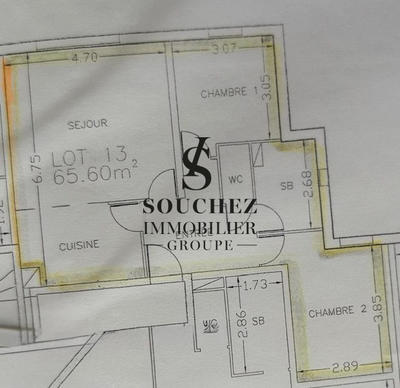 Appartement - 67 m² - 3 pièces