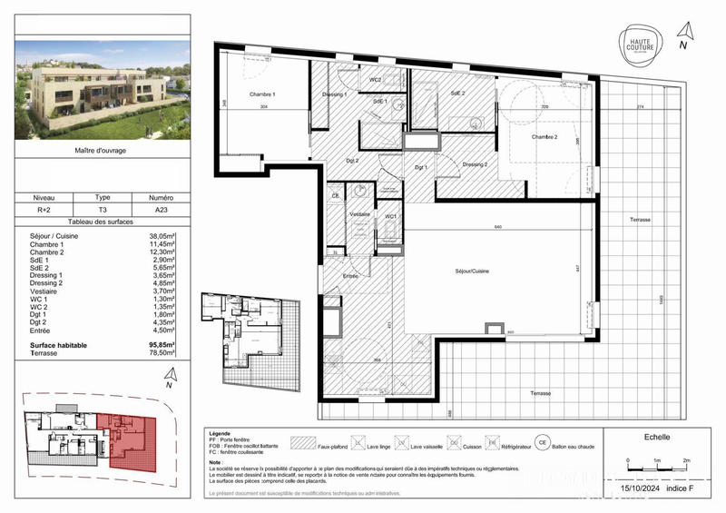 Appartement - 120 m² - 4 pièces
