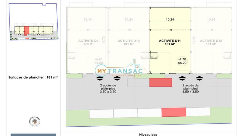 Local d'activité / Entrepôt - 181 m²