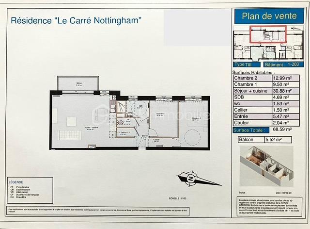 Appartement - 70 m² - 4 pièces
