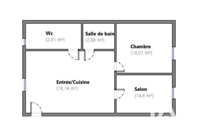 Appartement - 54 m² - 3 pièces