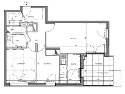 Appartement - 65 m² - 3 pièces