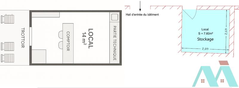 Local commercial - 21 m²