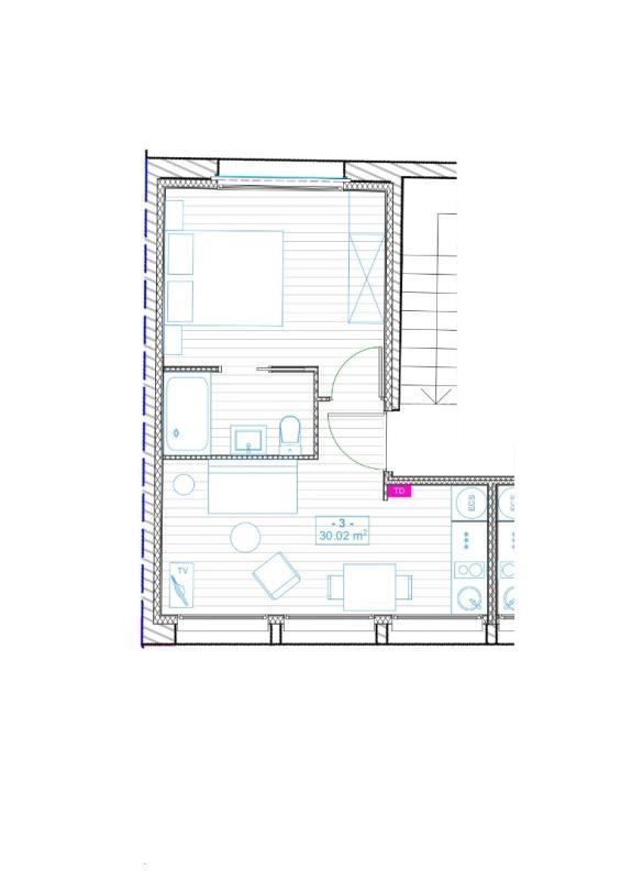 Chambre - 18 m² - 1 pièce