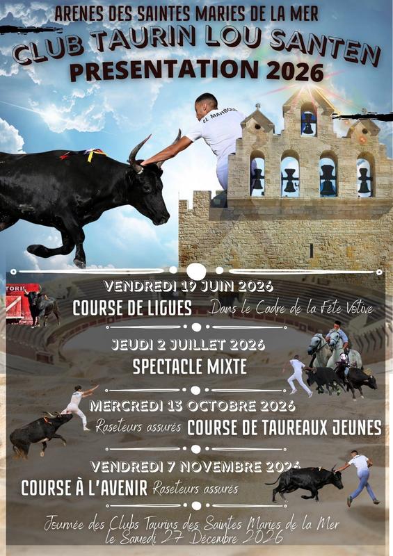 Courses camarguaises organisées par le Club Taurin Lou Santen