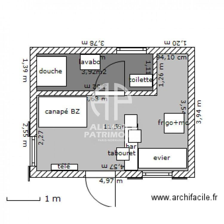 Appartement - 20 m² - 1 pièce