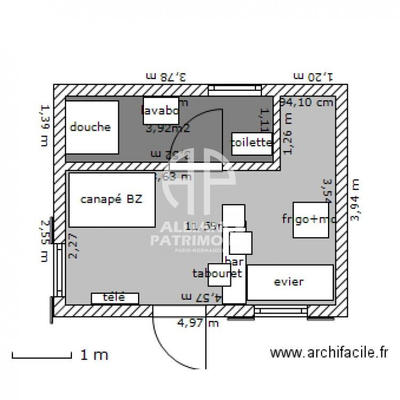 Appartement - 20 m² - 1 pièce