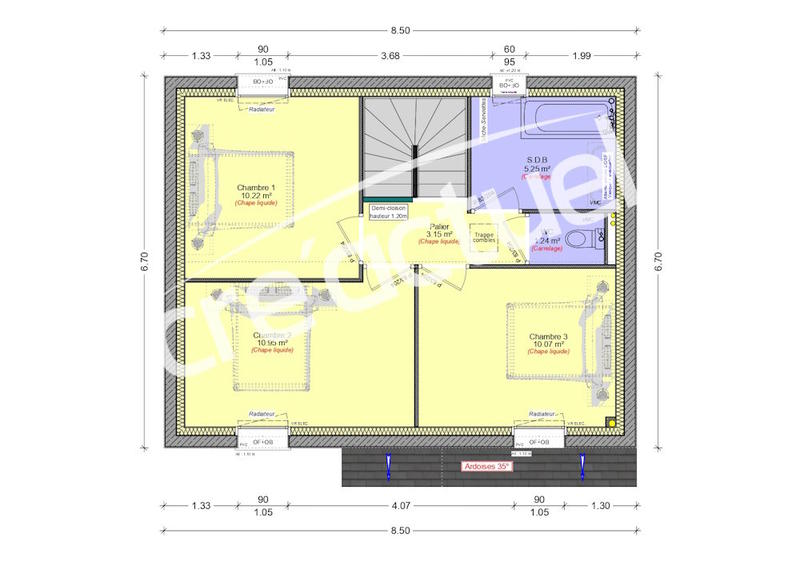 Maison - 85 m² - 4 pièces