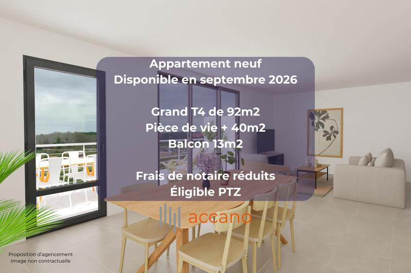 Appartement - 92 m² - 4 pièces