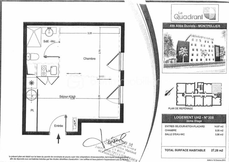 Appartement - 27 m² - 1 pièce