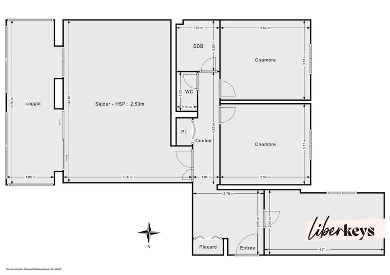 Appartement - 74 m² - 3 pièces